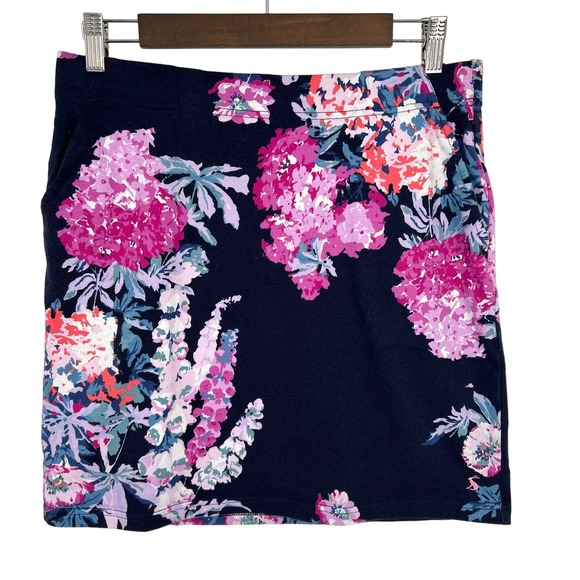 Joules Dresses & Skirts - Joules Womens Sz US 8 Blue Pink Floral Mini Skirt Summer Tropical Beach Travel